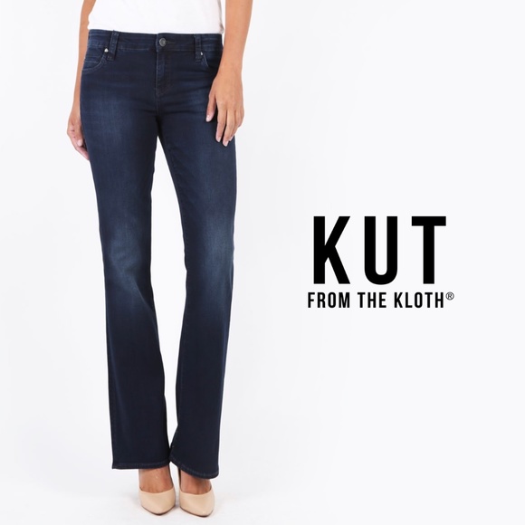 Kut from the Kloth Women's Dark Blue Boot Cut Jeans - Picture 1 of 16